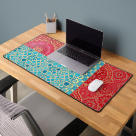ORIENTAL Red Turquois Pattern - Desktop, Maus Pad Schreibtischunterlage