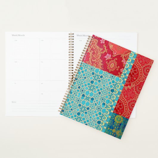 ORIENTAL Red Turquoise Pattern - Notebook, Planer (Anzeige)