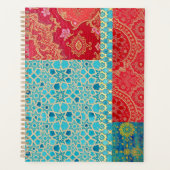 ORIENTAL Red Turquoise Pattern - Notebook, Planer (Vorderseite)