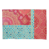 ORIENTAL Red Turquoise Pattern - Pillowcase Kissenbezug (Vorderseite)