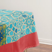 ORIENTAL Red Turquoise Pattern - Tableclout Tischdecke (Beispiel)