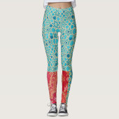 ORIENTAL Red Turquoise Patterns - Leggings (Vorderseite)