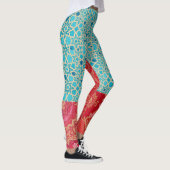 ORIENTAL Red Turquoise Patterns - Leggings (Rechts)