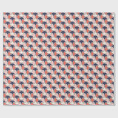 Oriental Red White Blue Geometric Arrows Pattern Geschenkpapier (Flach)