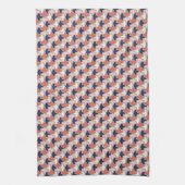 Oriental Red White Blue Geometric Arrows Pattern Geschirrtuch (Vertikal)