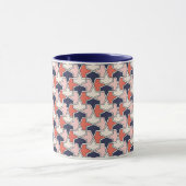 Oriental Red White Blue Geometric Arrows Pattern Tasse (Zentrum)