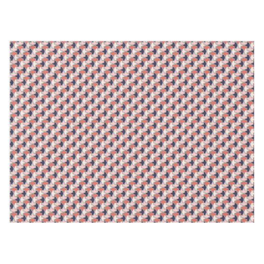 Oriental Red White Blue Geometric Arrows Pattern Tischdecke (Vorderseite (Horizontal))