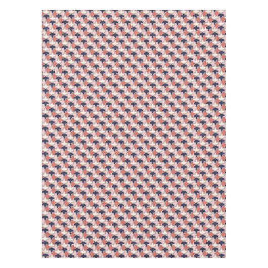 Oriental Red White Blue Geometric Arrows Pattern Tischdecke (Vorderseite)