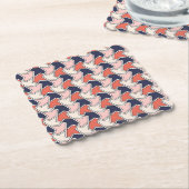 Oriental Red White Blue Geometric Arrows Pattern Untersetzer (angewinkelt)