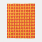 Oriental Red Yellow Kiku Chrysanthemum Mon Pattern Fleecedecke (Vorderseite)