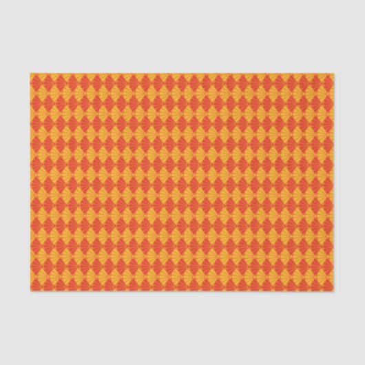 Oriental Red Yellow Kiku Chrysanthemum Mon Pattern Seidenpapier (Vorderseite)