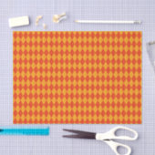 Oriental Red Yellow Kiku Chrysanthemum Mon Pattern Seidenpapier (Handwerk)