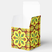 Oriental Red Yellow Ottoman Turkish Tulip Pattern Geschenkschachtel (Geöffnet)