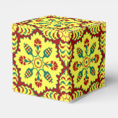 Oriental Red Yellow Ottoman Turkish Tulip Pattern Geschenkschachtel (Rückseite)