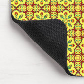 Oriental Red Yellow Ottoman Turkish Tulip Pattern Mousepad (Ecke)