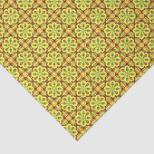Oriental Red Yellow Ottoman Turkish Tulip Pattern Seidenpapier (Ausschnitt)
