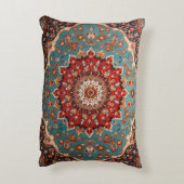 Oriental Retro Persian Muster Red Cream Blue Dekokissen (Rückseite(Vertikal))
