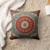 Oriental Retro Persian Muster Red Cream Blue Kissen (Decke)