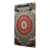 Oriental Retro Persian Muster Red Cream Blue Mini Klemmbrett (Gewinkelt2)