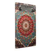 Oriental Retro Persian Muster Red Cream Blue Mini Klemmbrett (Schrägansicht)