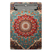 Oriental Retro Persian Muster Red Cream Blue Mini Klemmbrett (Vorderseite)