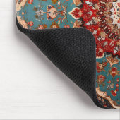 Oriental Retro Persian Muster Red Cream Blue Mousepad (Ecke)