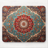 Oriental Retro Persian Muster Red Cream Blue Mousepad (Vorne)