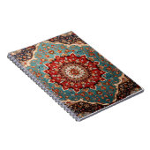 Oriental Retro Persian Muster Red Cream Blue Notizblock (Rechte Seite)