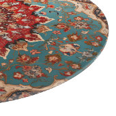 Oriental Retro Persian Muster Red Cream Blue Schneidebrett (Ecke)