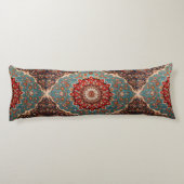 Oriental Retro Persian Muster Red Cream Blue Seitenschläferkissen (Rückseite)