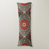 Oriental Retro Persian Muster Red Cream Blue Seitenschläferkissen (Vorderseite Vertikal)