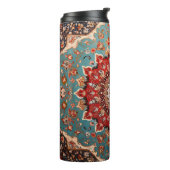 Oriental Retro Persian Muster Red Cream Blue Thermosbecher (Nach links gedreht)