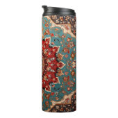 Oriental Retro Persian Muster Red Cream Blue Thermosbecher (Nach rechts gedreht)