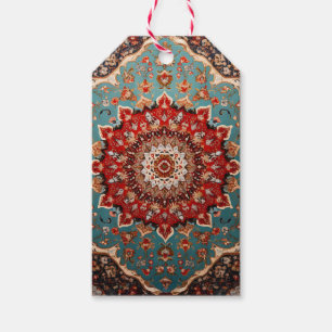 Oriental Retro Persisches Muster Rot Creme Blau Geschenkanhänger