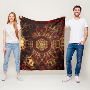 Oriental Rug Fleece Blanket