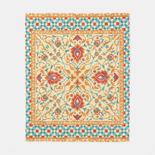 Oriental rug,ornate ornamental floral pattern,styl fleecedecke (Vorderseite)