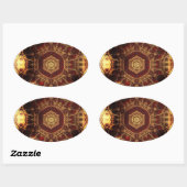 Oriental Rug Ovaler Aufkleber (Blatt)