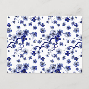 Oriental Sakura Branch Pattern Feiertagspostkarte
