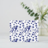 Oriental Sakura Branch Pattern Feiertagspostkarte (Stehend Vorderseite)
