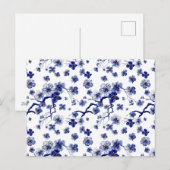 Oriental Sakura Branch Pattern Feiertagspostkarte (Vorne/Hinten)