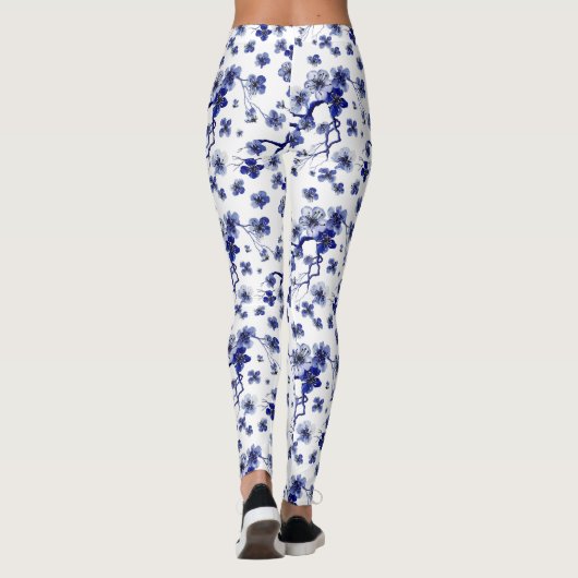 Oriental Sakura Branch Pattern Leggings (Rückseite)