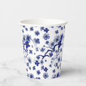 Oriental Sakura Branch Pattern Pappbecher (Rückseite)