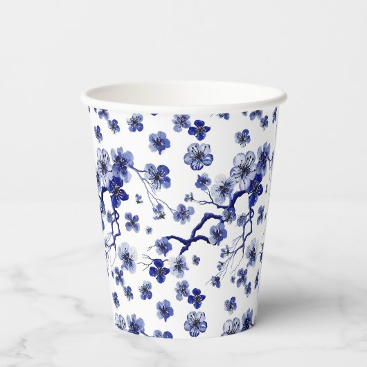 Oriental Sakura Branch Pattern Pappbecher (Rückseite)