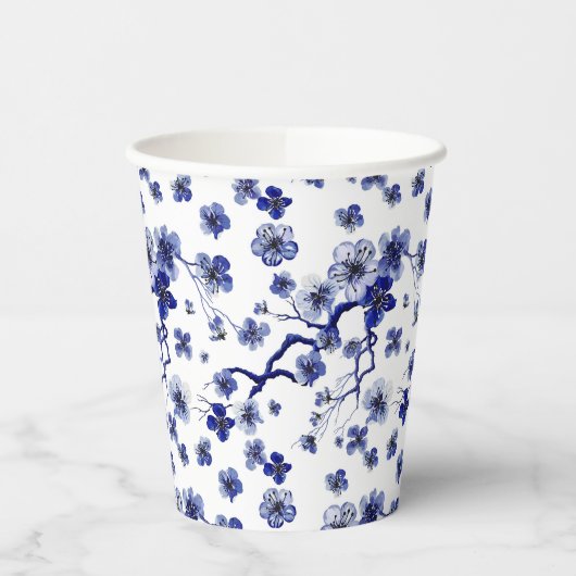 Oriental Sakura Branch Pattern Pappbecher (Links)