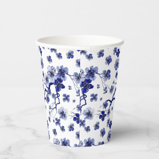 Oriental Sakura Branch Pattern Pappbecher (Rechts)