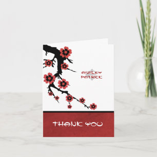 Oriental Sakura Vielen Dank Hochzeit Dankeskarte