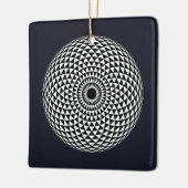 Oriental Schwarz-weiß Mandala Geometric Vector Art Keramikornament (Links)