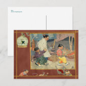 Oriental Scrapbook Postkarte (Vorne/Hinten)