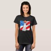 Oriental Shorthair Katze 4. Juli Patriotisch Ameri T-Shirt (Vorne ganz)