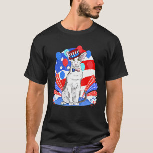 Oriental Shorthair Katze 4. Juli Patriotisch Ameri T-Shirt